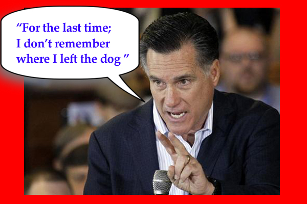 Mitt Romney left the dog on the roof