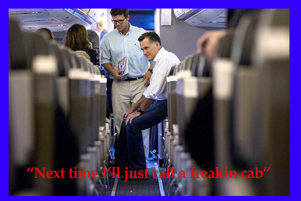 Mitt Romney saying 'Next time I'll just call a freakin cab'