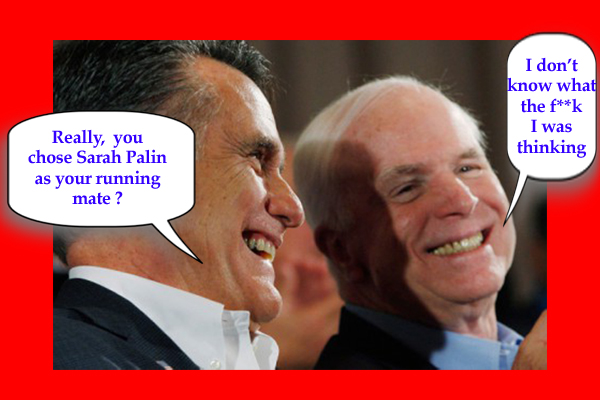 Romney and McCain talking about Sarah Palin